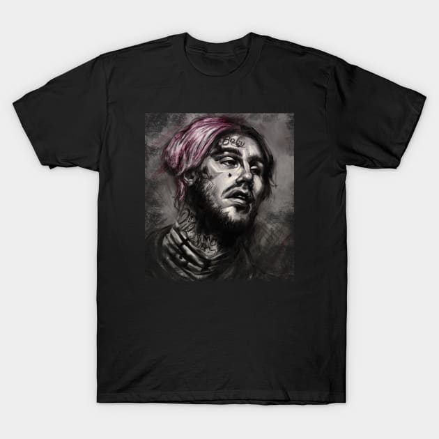 Lil Peep Portrait T-Shirt by Allissweell